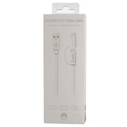 Huawei 2-in-1 Data Cable - USB-A to Micro USB & Type-C - 1.5m - White