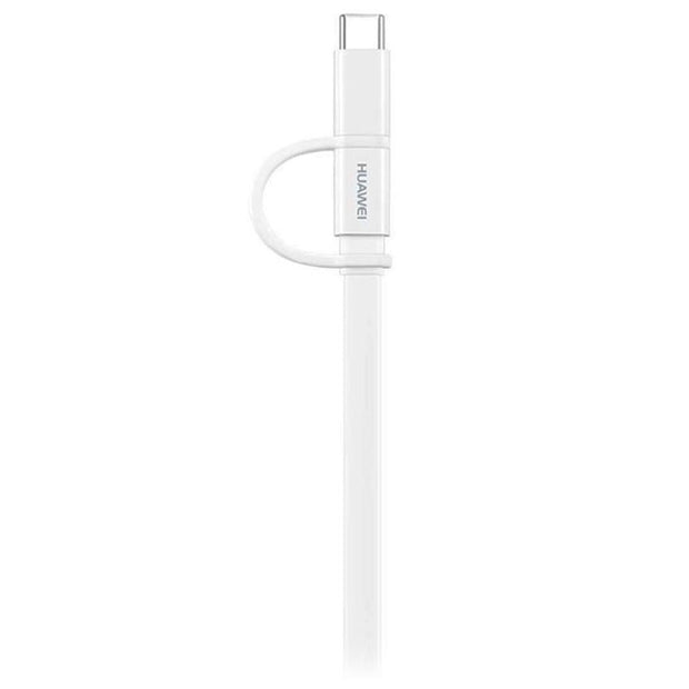 Huawei 2-in-1 Data Cable - USB-A to Micro USB & Type-C - 1.5m - White