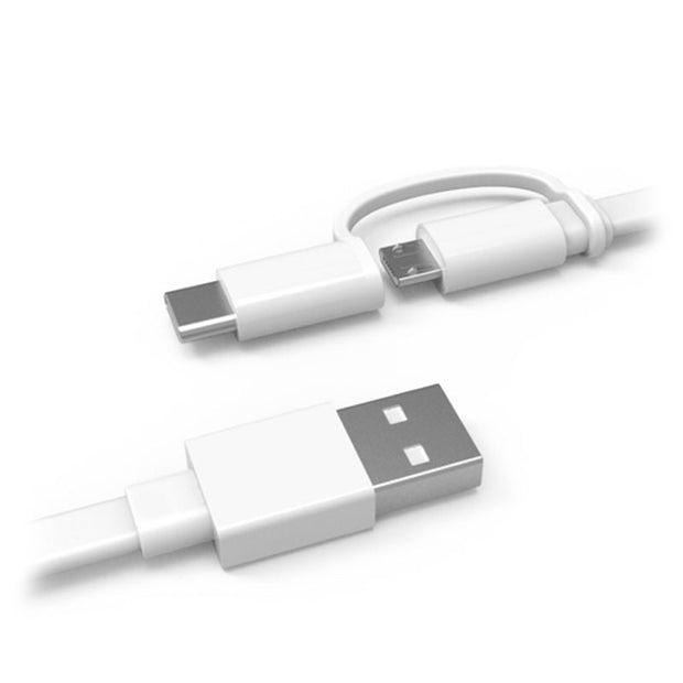 Huawei 2-in-1 Data Cable - USB-A to Micro USB & Type-C - 1.5m - White